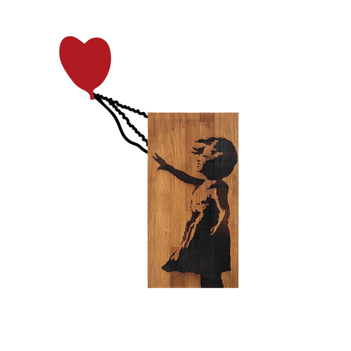 Wallity Banksy - 15 Escultura de pared de madera y metal Wallity Banksy - 15 Escultura de pared de madera y metal